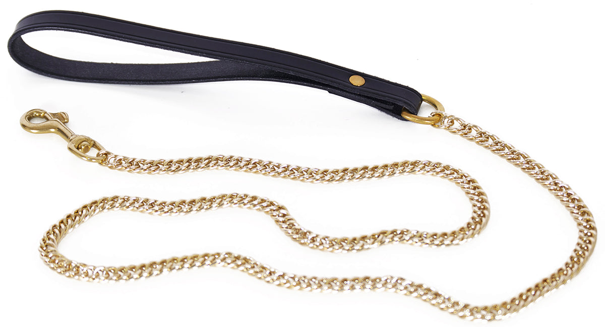 Leather Lead With Chain – Silk & Lace